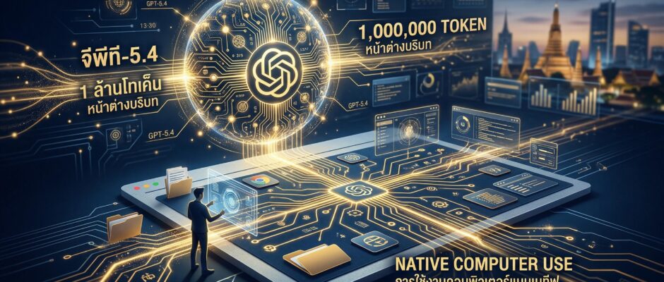 🚀 GPT-5.4 มาแล้ว! 1 ล้าน Token + ควบคุมคอมพิวเตอร์ได้เอง — AI Agent ยุคใหม่เริ่มต้นแล้ว